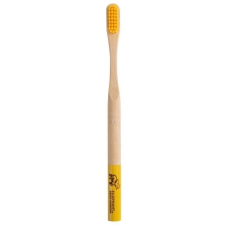 ECOPHANT Szczoteczka bambusowa do zębów żółta